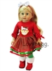Red Green Santa Dress Leggings Set for American Girl 18 inch or Baby  Doll Clothes