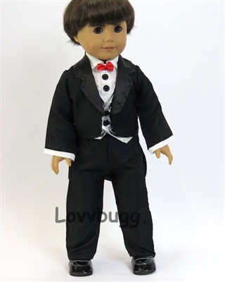 Dressy Tuxedo Red Tie Costume