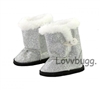 Silver Sparkle Uggly Button Boots