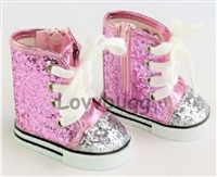 Pink Glitter High Tops