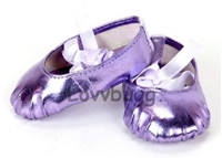 Lavender Purple Metallic Ballet Slippers