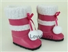 Hot Pink Sherpa Trim Boots