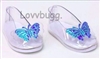 Cinderella Glass Slippers Flats with Butterflies