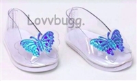 Cinderella Glass Slippers Flats with Butterflies
