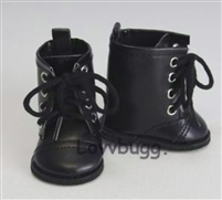 Black Lace Up Riding Boots