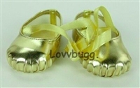 Gold 'Hard Toe' Pointe Ballet Slippers