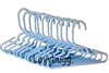 Dozen Blue Tube Hangers for American Girl or Boy 18 inch or Baby Doll Clothes Storage Accessory