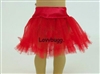 Red Tutu Crinoline Slip Tulle Tutu Skirt for American Girl 18 inch or Bitty Baby Born Doll Clothes Accessory