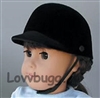 Black Hat Helmet for Equestrian Sports Uniform English Horse Riding Habit for American Girl 18 inch or Bitty Baby Born Doll Clothes Accessory