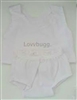 White Panty and Cami Underwear Set for American Girl 18 inch or Bitty Baby Born Doll Clothes Accessory