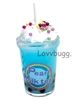 Blue  Milk Boba Tea Drink for American Girl 18 inch Doll Food Accessory