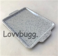 Gray Lunch Tray Accessory--Create Your Own School Meal for Your 14 to 18 inch American Girl Doll
