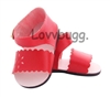 Red Flower Cut-Out Sandal