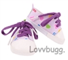 Lavender Multi Hearts Sneakers