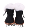 Black Furry Boots