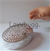 Silver Mini Jewelry Box Oval for American Girl 18 inch Doll Accessory