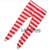 Red and White Stripes Tights for American Girl 18 inch or Bitty Baby Born Doll Clothes