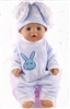 Rabbit Sleeper with Hat-Blue