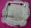 Square Silver Tray for American Girl 18 inch or Wellie Wishers Doll Food Accessory