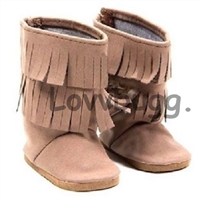 Orig Br Moccasins Fringe Boots