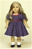 Navy Blue Dress Complete Set for American Girl 18 inch Doll Clothes