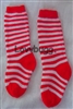 Red Stripe Soccer or Holiday Socks St Lucia for American Girl 18 inch or Bitty Baby Born Doll Accessory