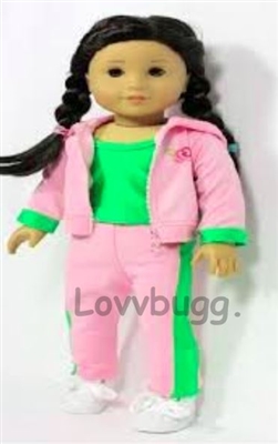 Pink & Green Track Suit