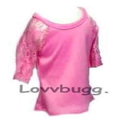 Pink Lace SleeveTee
