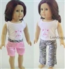 Wild Side Cat 3pc Pajamas and Play Set for American Girl 18 inch Doll Clothes