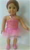 Pink 3D Roses Ballet Costume for American Girl 18 inch Doll Clothes