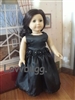Satin and Roses Evening Gown Black for American Girl 18 inch Doll Clothes
