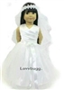 Bridal Wedding Communion Dress for American Girl 18 inch Doll Clothes