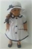 Sailor Dress with Hat for American Girl 18 inch or Bitty Baby Born Doll Clothes