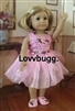 Sequin Roses Ballet Set with Slippers for American Girl 18 inch or Bitty Baby Born Doll Clothes