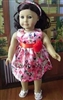 Pink Flowers Dress for American Girl 18 inch or Bitty Baby Born Doll Clothes