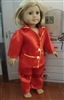 Red Satin Pajamas for American Girl 18 inch or Bitty Baby Born Doll Clothes