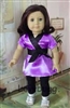Lavender Satin Pants Set  for American Girl 18 inch or Bitty Baby Born Doll Clothes