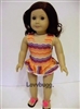 Red ZigZags Swimsuit  for American Girl 18 inch or Bitty Baby Born Doll Clothes