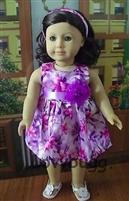 Lavender Tropical Flowers Dress