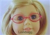 Red Oval Eyeglasses for American Girl 18 inch Doll Accessory