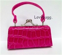 Mini Hot Pink Crocodile Purse