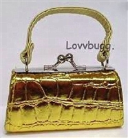 Mini Gold Crocodile Purse