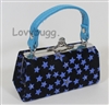 Blue Stars Kiss-Lock Purse Bag for American Girl 18 inch Doll Clothes Accessory--Free Phone!