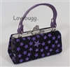 Purple Stars Kiss-Lock Purse Bag for American Girl 18 inch Doll Clothes Accessory--Free Phone!