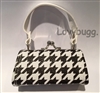 Mini Black and White Houndstooth Purse