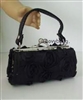 Black 3D Roses Kiss-Lock Purse for American Girl 18 inch Doll Clothes Accessory--Free Phone!