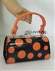 Orange Dots on Black Kiss-Lock Purse for American Girl 18 inch Doll Clothes Accessory--Free Phone!