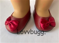 Burgundy Wine Bow Flats