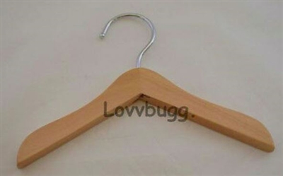 Wood Hangers 3 for American Girl 18 inch or Baby Doll Clothes Storage Accessory