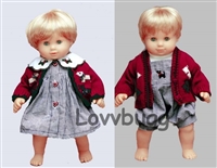 Both Scottie Dog Outfits for Bitty Twins 15 inch Doll Clothes